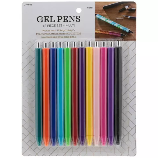 Multi-Color Gel Pens - 12 Piece Set, Hobby Lobby